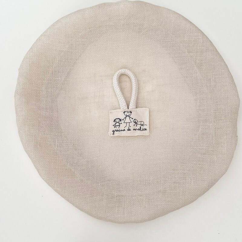 Couvre-plat lavable en voile de lin - Ø27cm