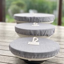 Trio de couvre-plats lavables en lin Gris perlé - Ø21cm - 27cm - 33cm