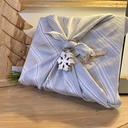 Furoshiki en lin - Emballage réutilisable 70x70cm 