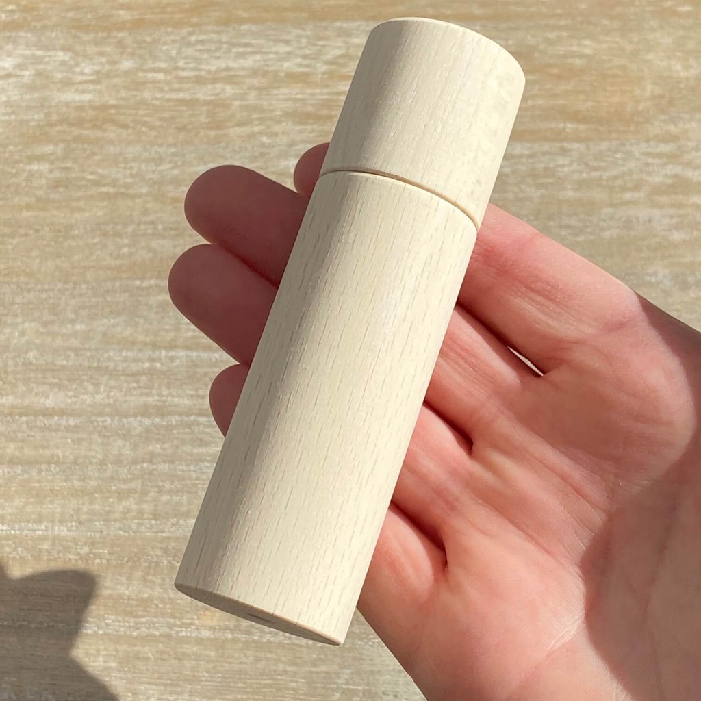 Duo coton-tige et applicateur beauté réutilisables/Etui en bois