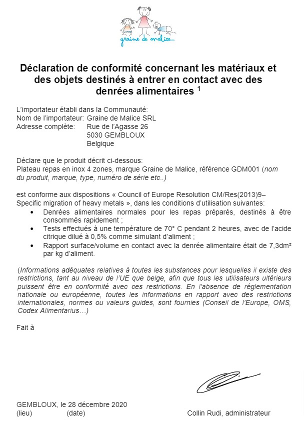 Plateau de cantine avec couvercle - 4 compartiments - Inox