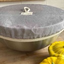 Washable linen bowl cover Grey - Ø33cm
